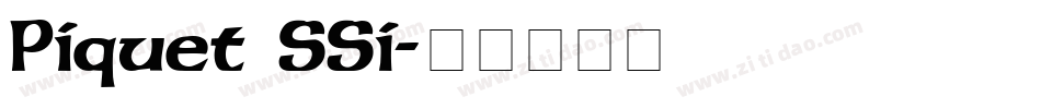 Piquet SSi字体转换